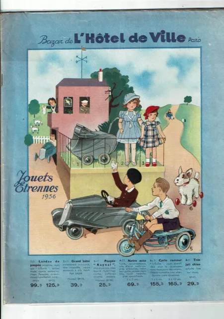 catalogue JOUETS ETRENNES 1936 BHV Bazar Hotel de Ville automobile poupée avion