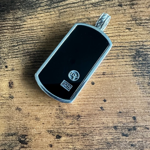 David Yurman XL Black Onyx Dog Tag Pendant - RARE - FREE SHIPPING David Yurman XL Black Onyx Dog Tag Pendant - RARE - FREE SHIPPING