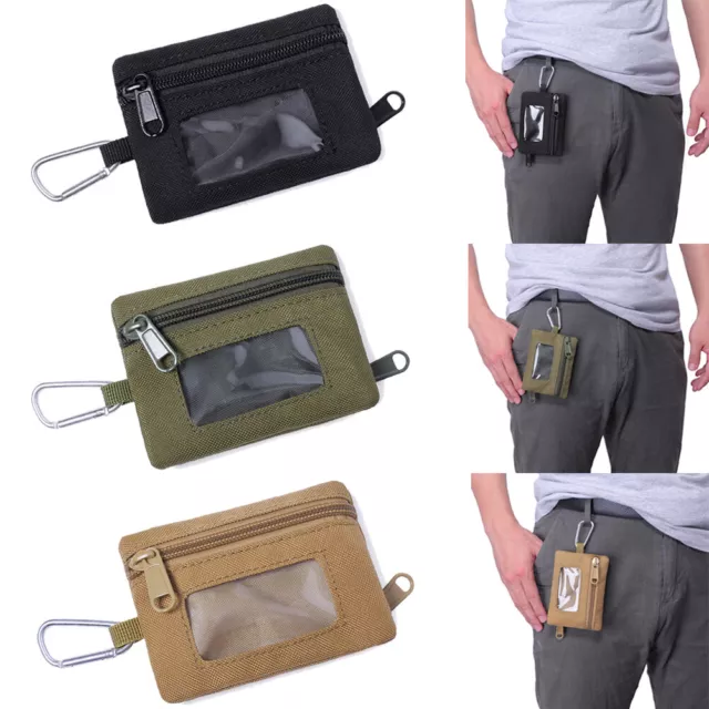 Mens Tactical Bag Key Pouch Portable Card Holder Wallet Key Holder Money Case US