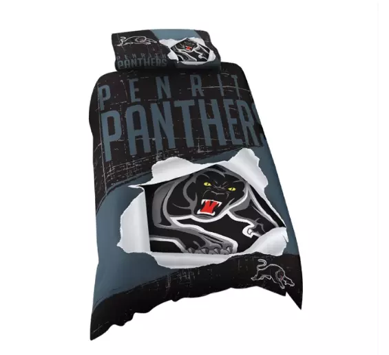 Penrith Panthers New Design Quilt Doona Duvet Cover Pillow Case Set NRL Team