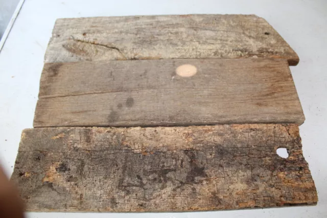 3 Pcs Reclaimed Weathered Oak Old Barn Board Wood Lumber Rustic Board Crafts Art