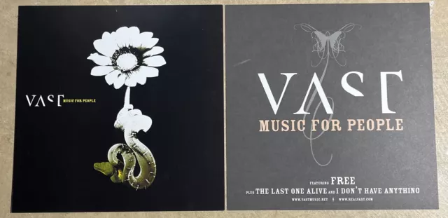 VAST Music For People 2000 2-SIDED PROMO POSTER FLAT FROM RECORD STORE DISPLAY