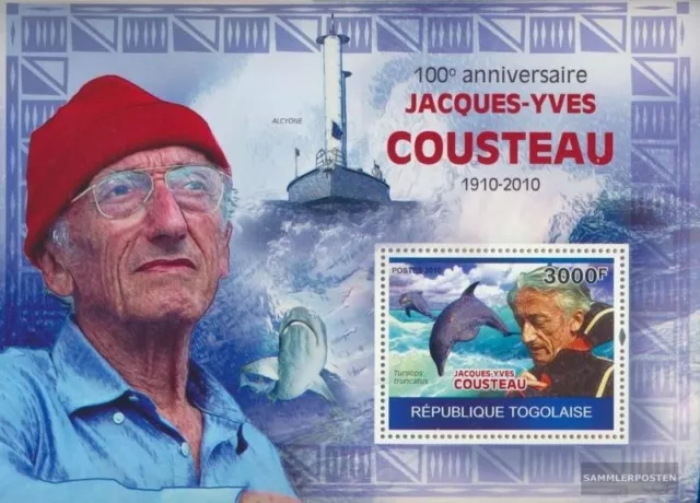 Togo Block 516 (kompl. Ausgabe) postfrisch 2010 Jacques-Yves Cousteau