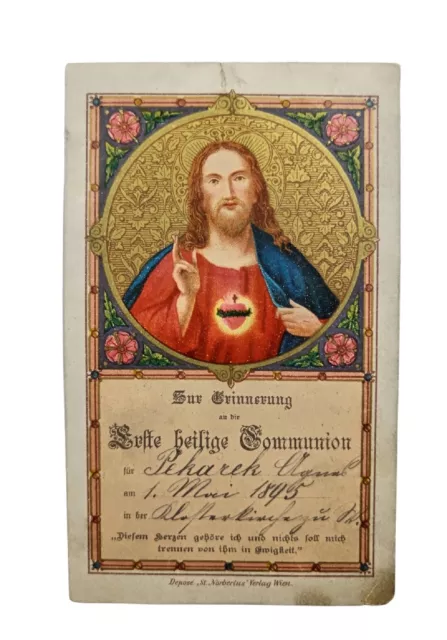 *HH* Antico santino holy card immaginetta votiva sacra religioso Gesù Cristo