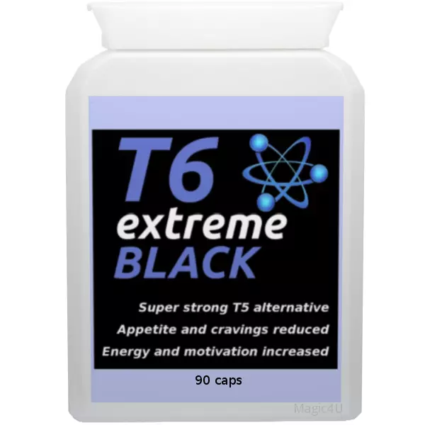 90 x T6 EXTREME BLACK strong diet pills SLIMMING/WEIGHT LOSS hardcore fat burner