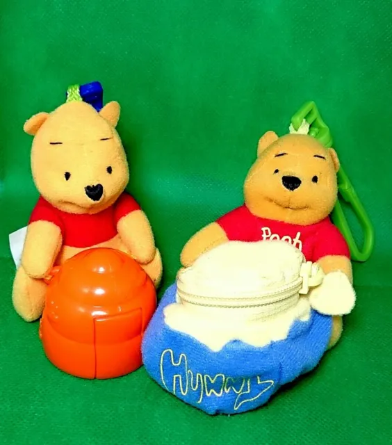 Cute Disney Happy Set Bonus Toy Pooh Bear Mini Plush Mascot 2 Piece Set 20023