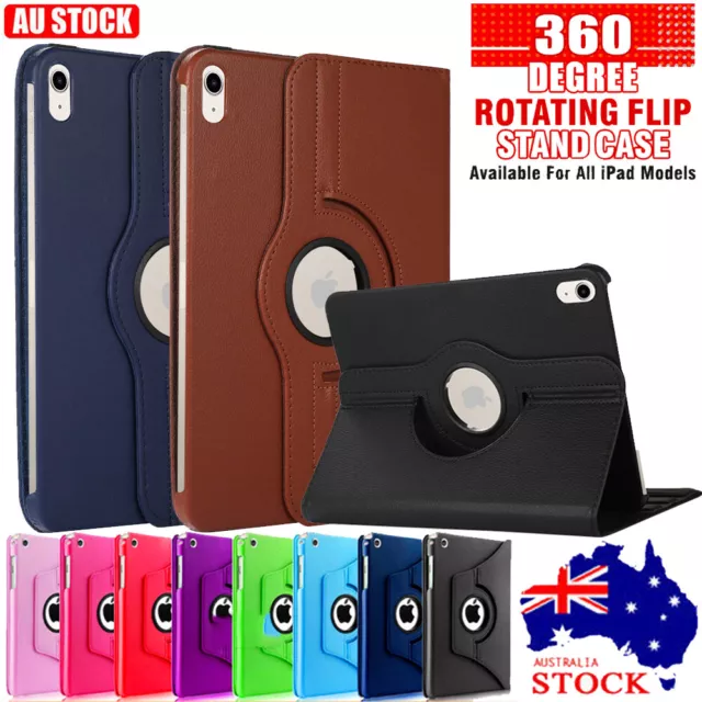 For iPad 10th 9th 7th 6th 5th Gen Air 1 3 4th Case Flip Leather Shockproof Cover