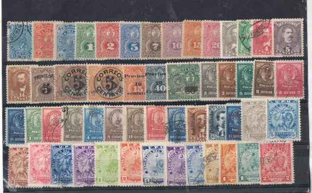 PARAGUAY - Lot of old stamps. MINT and USED