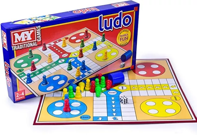 Ludo Board Jeu - Classique Traditionnel Famille Adulte Enfants Fun - Complet