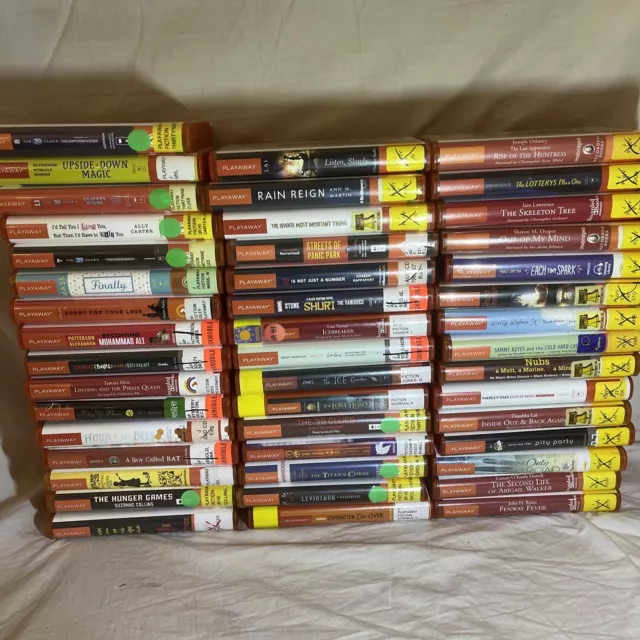 Playaway Audiobooks Lot of 46 Young Adult Books 39 Clues, Hunger Games