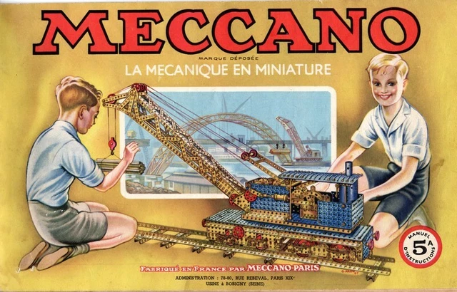 Meccano. Manuel ancien vers 1930
