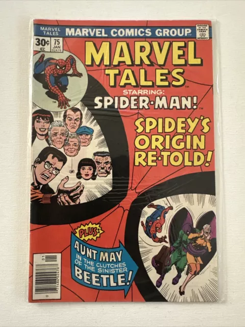 MARVEL TALES #75 Comic KEY REPRINTS AMAZING SPIDER-MAN #94 ORIGIN RETOLD VF+