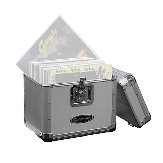 Odyssey Stacking Record Utility Krom Case In Silver Fits 70 Count 12" Vinyl  ...