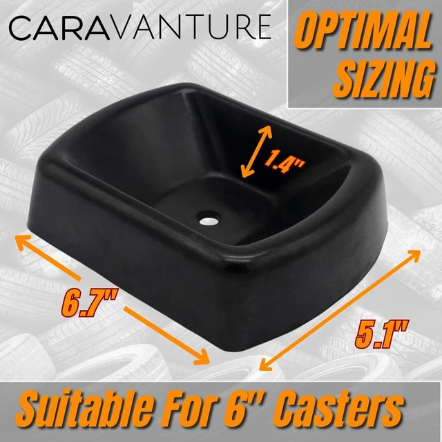 Jockey Wheel Chock & Wheel Chocks For Caravan, Camper Trailer RV Chock Dock Pair | UK