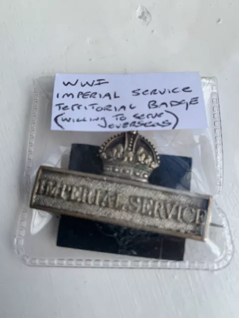Ww1 Great War Imperial Service Medal  Overseas Ta 1914 1918