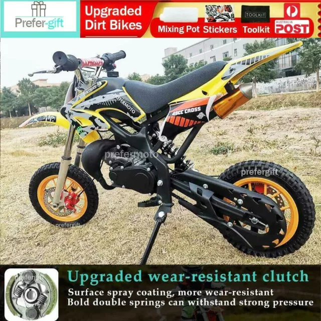 Dirt Bike 49CC 50CC Pocket Bikes Stroke Engine Mini Motorcycle Go Kart Kid Adult