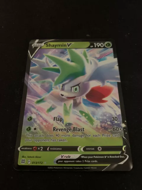 Sold at Auction: Pokemon card Black Star Ultra Rare HOLO SHAYMIN V