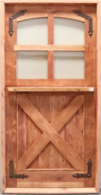 Rustic reclaimed lumber square top DUTCH door solid wood story book winery 2