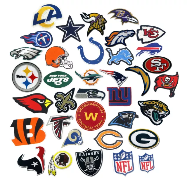 NFL Logo Football 32 Teams iron sew on patch Pick Your Team or full set