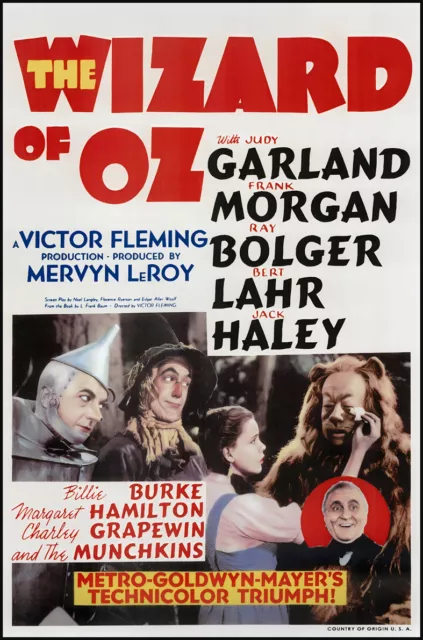 The Wizard Of Oz vintage movie Retro home art Poster print #1