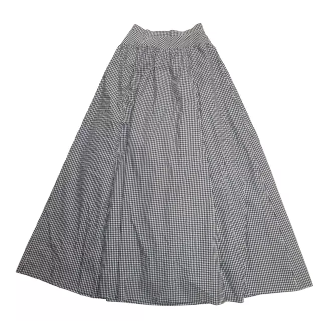 NWT J.Crew Ball Maxi in Black White Gingham Tulle Lined Full A-line Skirt 2 3