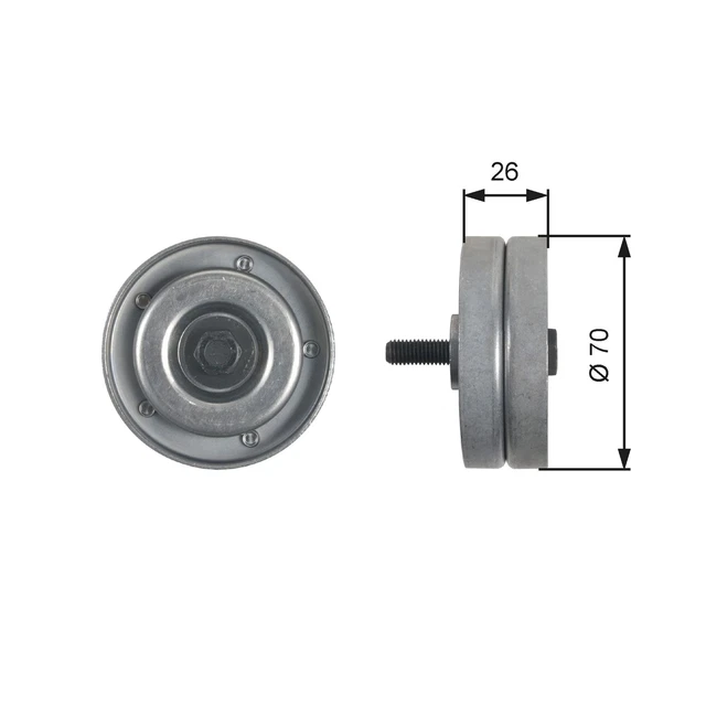 Galet Enrouleur (Courroie D'accessoire) Vw Lt 28-46 Ii Camionnette 2.8 Tdi