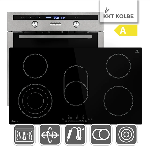 Cuisinière: 60cm Four encastrable EB8013ED + 90cm Plaque Eletrique KF9005RL