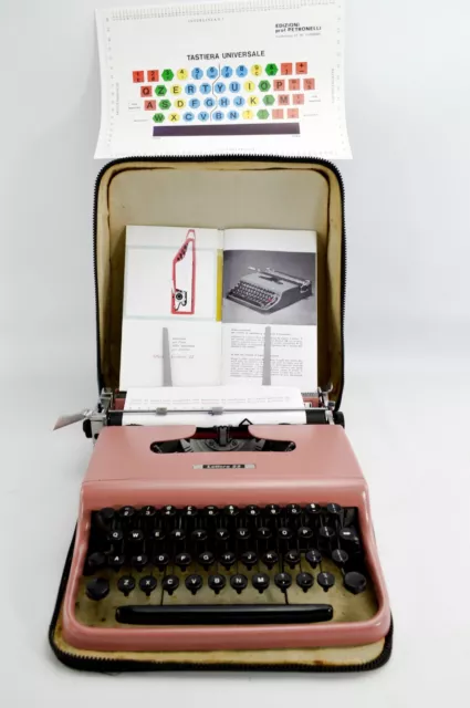 TYPEWRITER OLIVETTI LETTER 22 PINK PINK TYPEWRITER - matr. S 640959