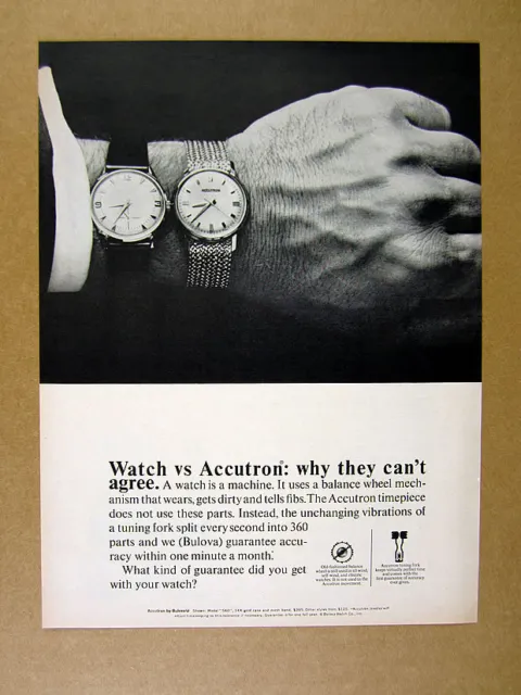 1965 Bulova Accutron VS Watch vintage print Ad