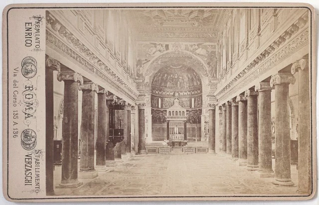 Original 1880er Kab.Karte ITALIEN Roma, von Enrico Verzaschi