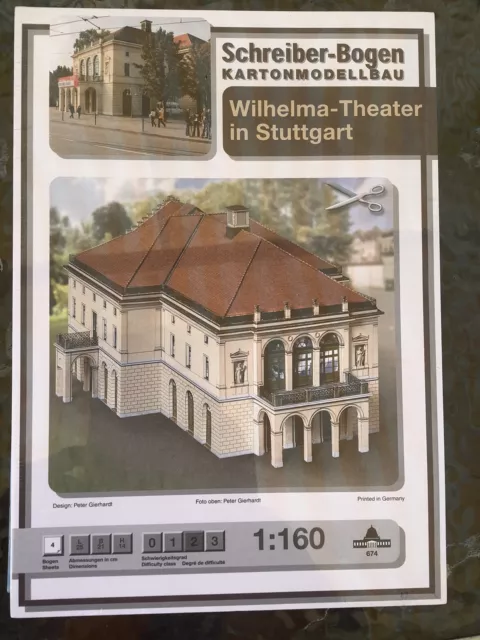 Schreiber - Bogen 674 Wilhelma-Theater Stuttgart Kartonmodellbausatz 1:160 - Neu