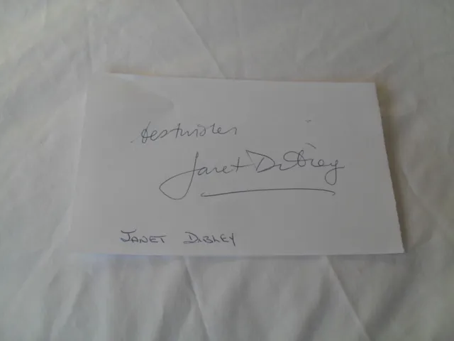 JANET DIBLEY AUTOGRAPH - Signed autograph book page THE TWO OF US, EASTENDERS