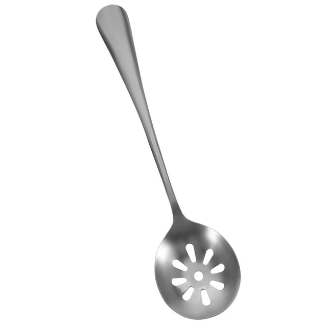 FINE SLOTTED SPOON Perforated Serving Spoons Holey Stainless Steel £6.