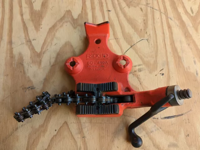 Ridgid BC-410A Bench Top Chain Pipe Vise 1/8 to 2-1/2" Cat No. 40195