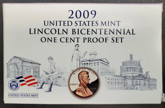 2009 US Mint Lincoln One Cent Proof Set w/ Box & COA - ENN Coins SE