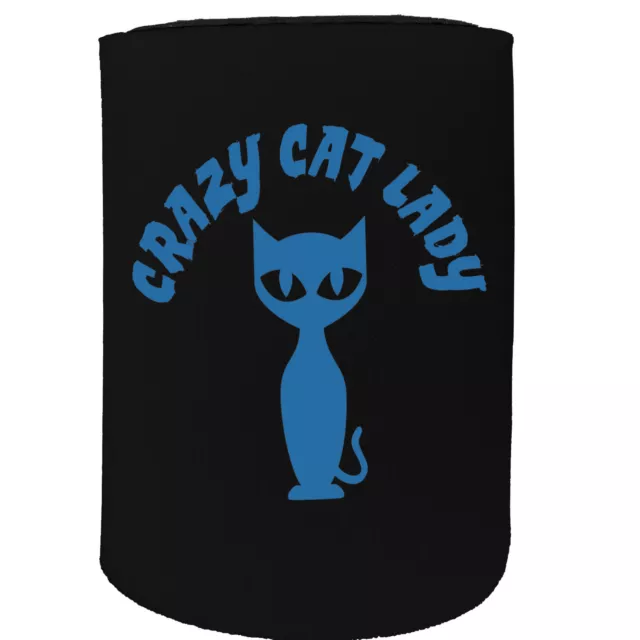 Stubby Holder Crazy Cat Lady Pet Pussy Funny Novelty Christmas Gift Joke Beer