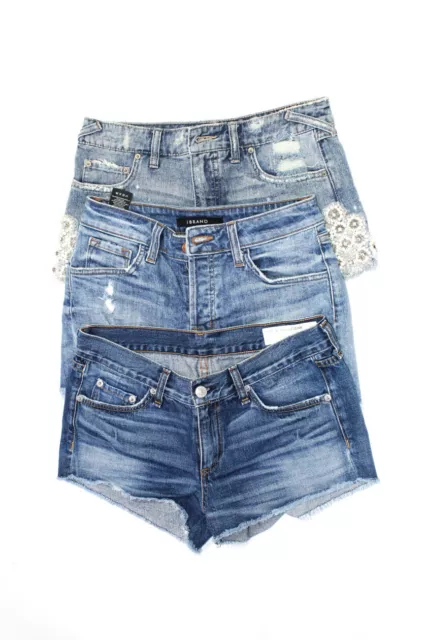 Free People J Brand Rag & Bone/Jean Womens Denim Shorts Blue Size 25 Lot 3