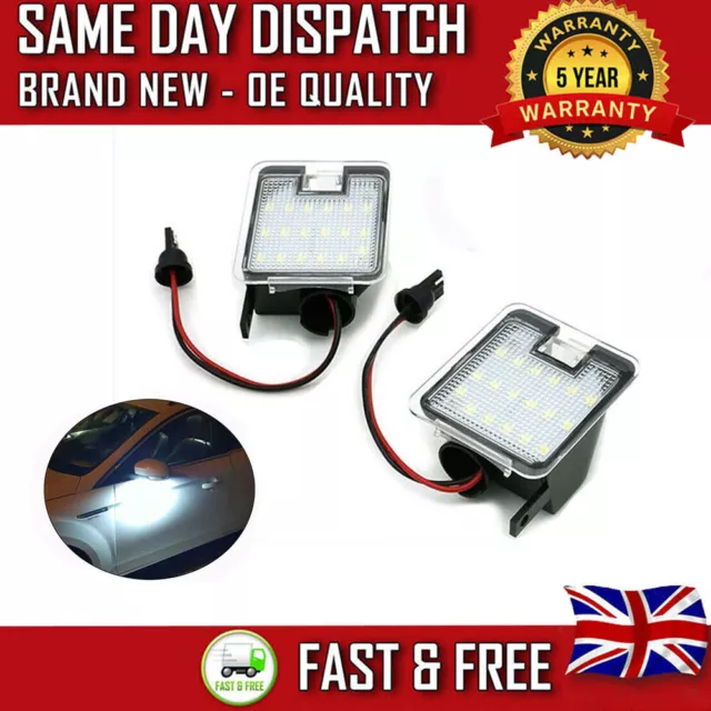 2x Canbus LED Under Mirror Puddle Light For Ford Focus Kuga C-Max Escape Mondeo