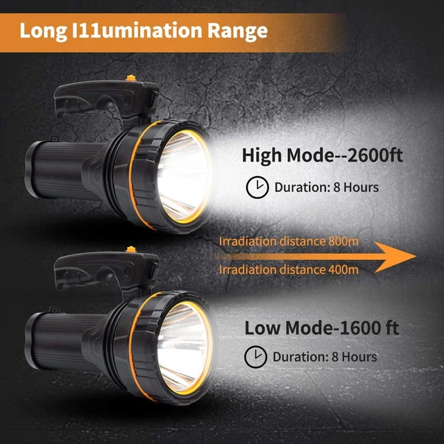 Maythank superhelle leistungsstarke LED Taschenlampe Licht wiederaufladbare Taschenlampe groß 4 Ba 2