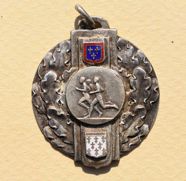 MÉDAILLE SPORTIVE ANCIENNE - course a pied athlétisme EUR 14,99