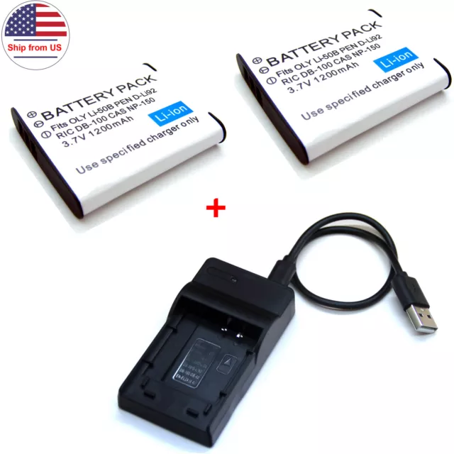Battery / Charger For LB-050 Kodak PixPro FZ151 FZ201 SL10 SL25 Smart Lens SPZ1