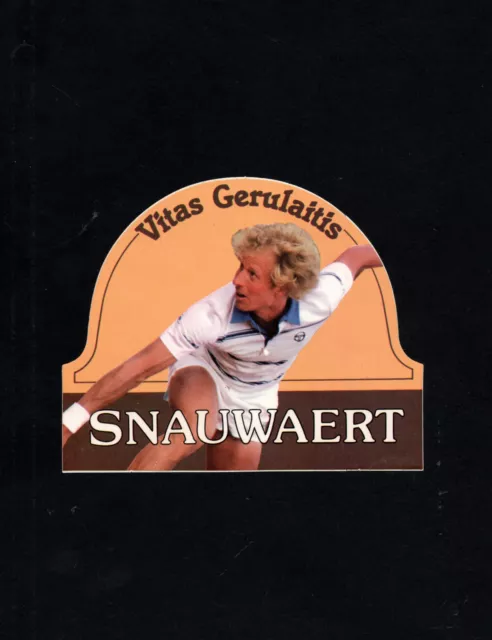 2 alte Tennis Aufkleber Vitas Gerulaitis - SNAUWAERT (8) autocollant - rar - 2