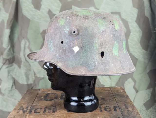 Stahlhelm M18 SD Übergangs Helm mit Abzeichen Wk1 Reichswehr Wehrmacht Wh Wk2