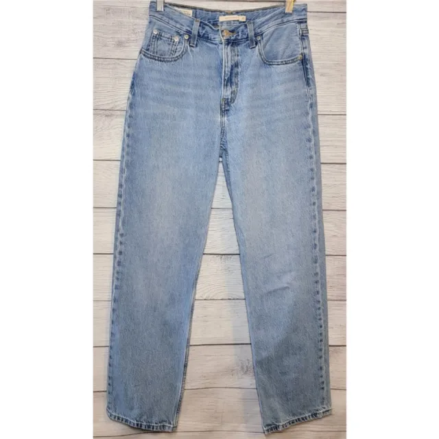 Levis Premium Women's Blue Jeans Size 25 Loose Straight Denim High Rise Retro