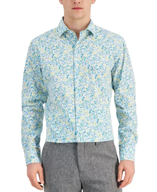 BAR III MENS Slim Fit Calma Floral Dress Shirt, $7.99 - PicClick