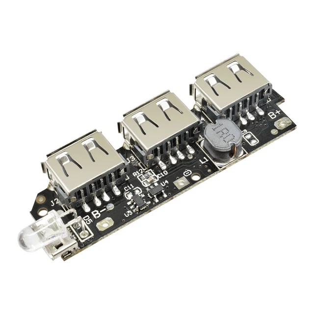3 USB POWER Bank Battery Charger Module Circuit Board Step Up Boost DIY ...