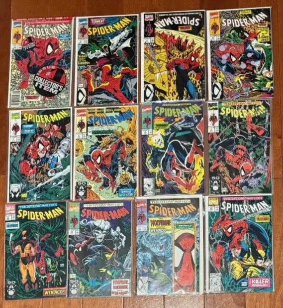 Spider-Man #1-#12 Complete Todd McFarlane Comic Book Lot  Run Set HIGH GRADE