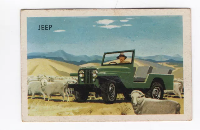 Australian Transport Trade card: #295 Jeep for droving cattle and sheep