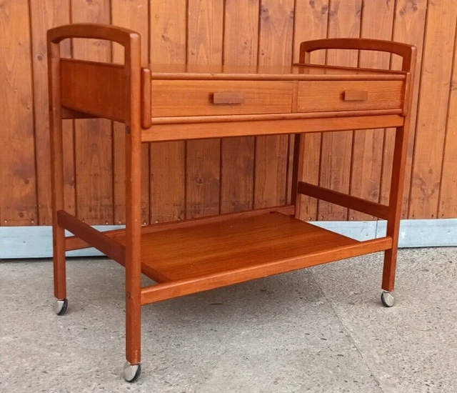 Teca Carrito de Servicio Té Arrebo Møbler 60er Mesa Danesa Moderno BAR 60s