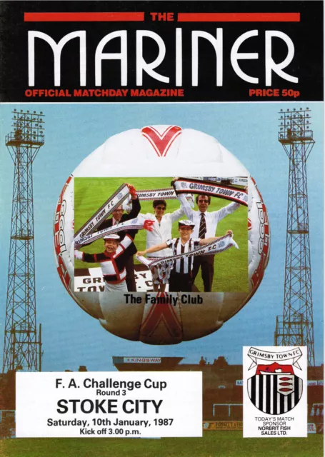 1986/87 Grimsby Town v Stoke City, FA Cup, PERFECT CONDITION